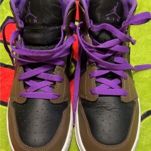 Jordan Sneakers - Black and Purple